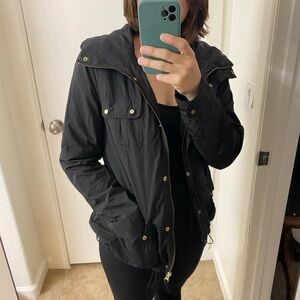 Zara Black Utility Jacket with Casual Fit
